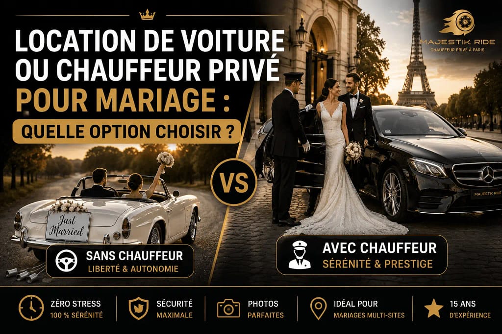 location voiture mariage avec chauffeur ou sans chauffeur