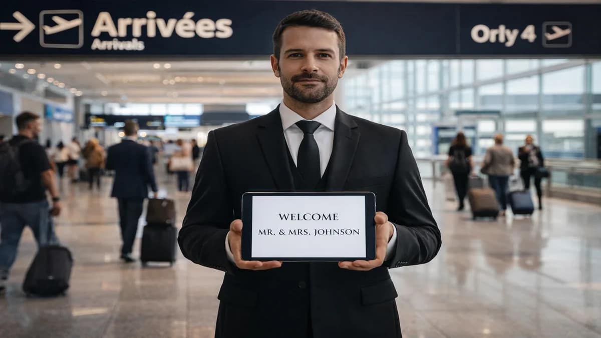 transport aéroport Paris groupe famille business chauffeur privé